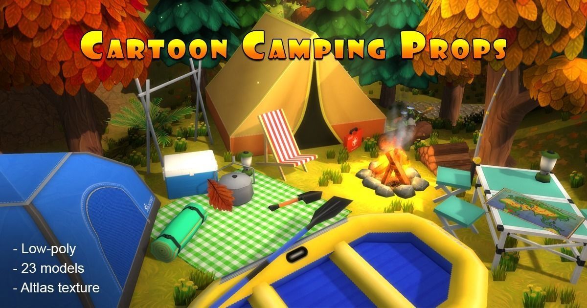 Cartoon Camping Props