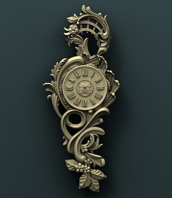 Wall clock 3d stl model for cnc