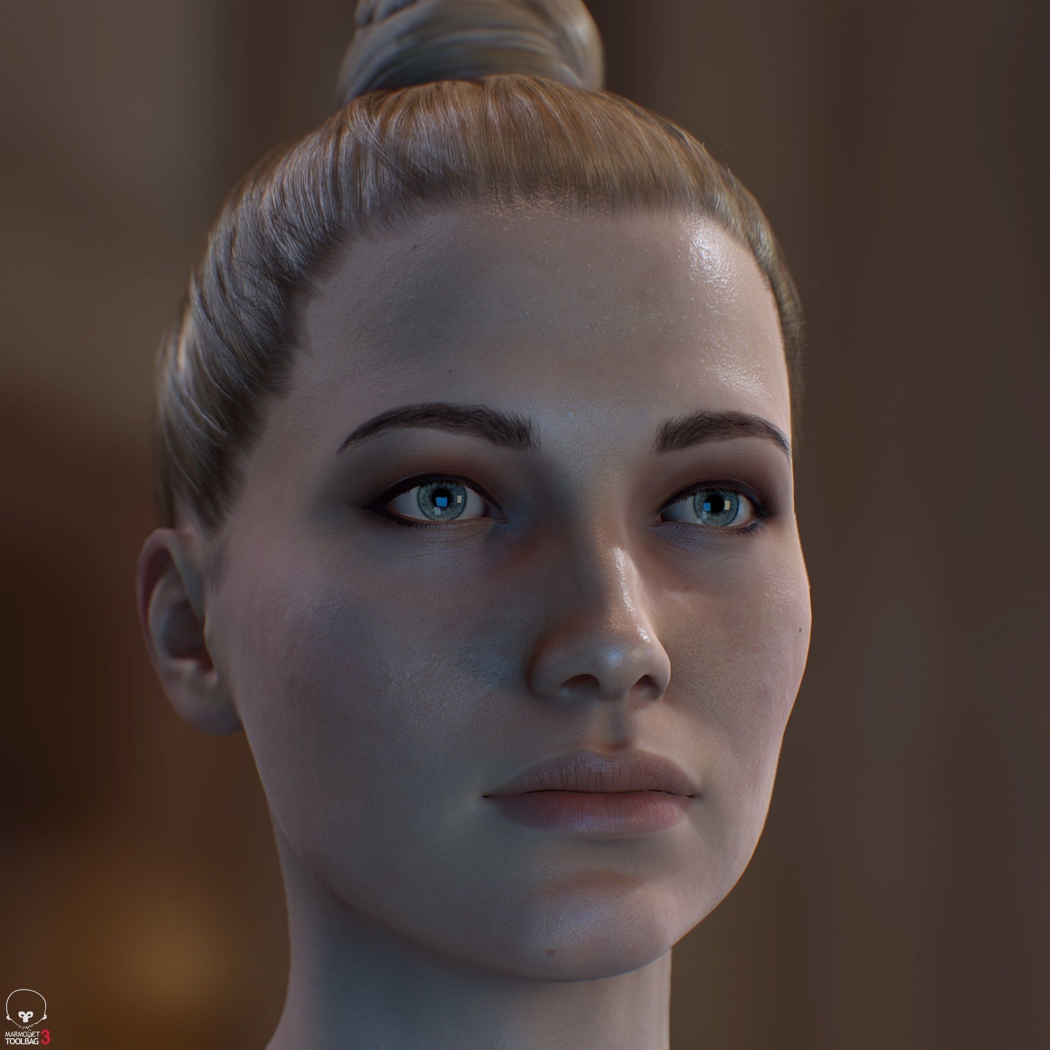 3D model Average Caucasian Female Head VR / AR / low-poly | CGTrader