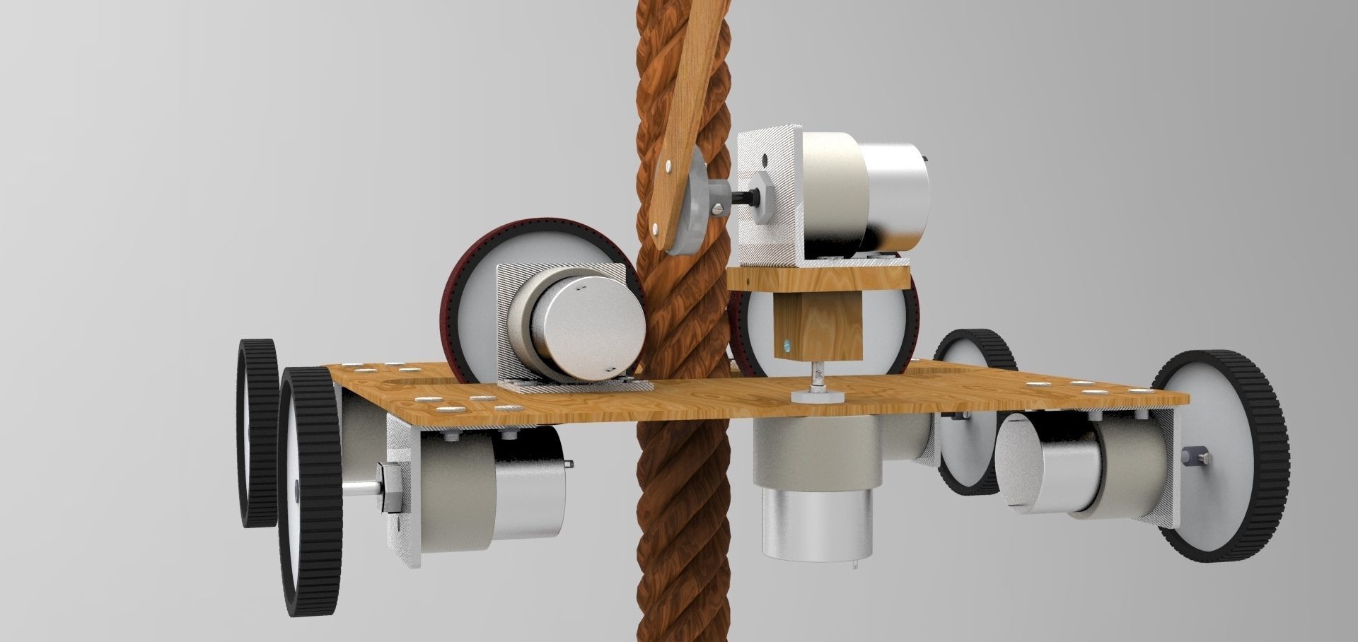 Rope climbing and descending Robot free 3D Model SLDPRT SLDASM SLDDRW