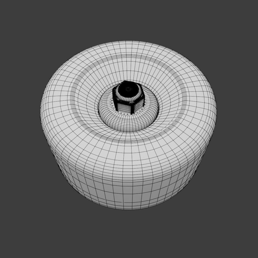 Skateboard Wheel and axle nut 3D model 3D model CGTrader