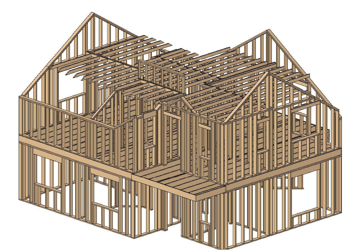 Framing House free 3D Model | CGTrader.com