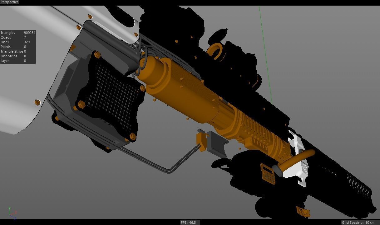 Sci-fi concept Laser Rifle free 3D model | CGTrader