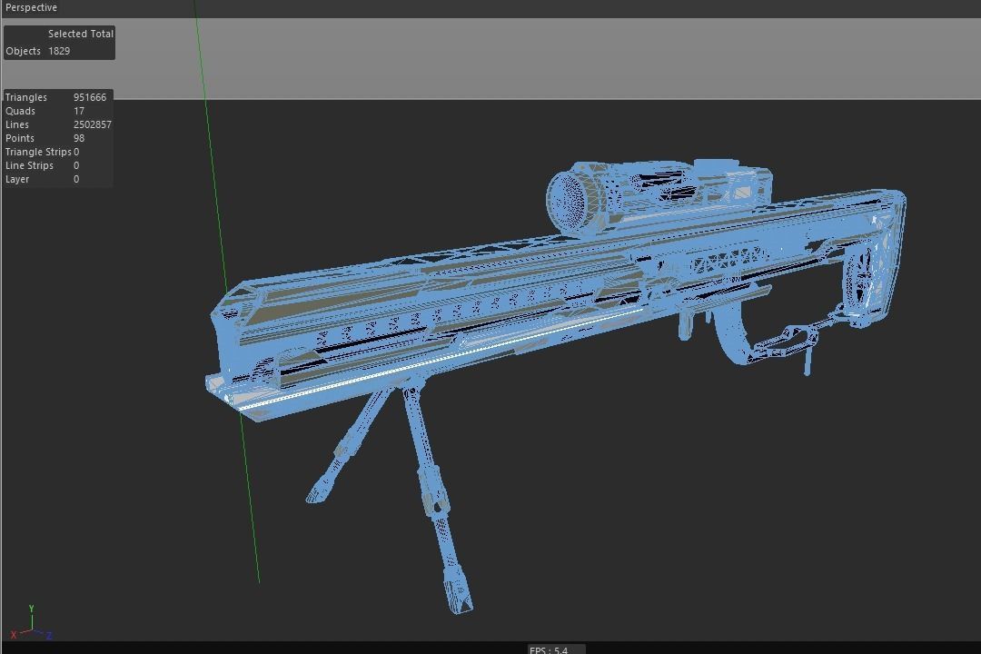 Concept Sci-fi laser rifle free 3D model | CGTrader