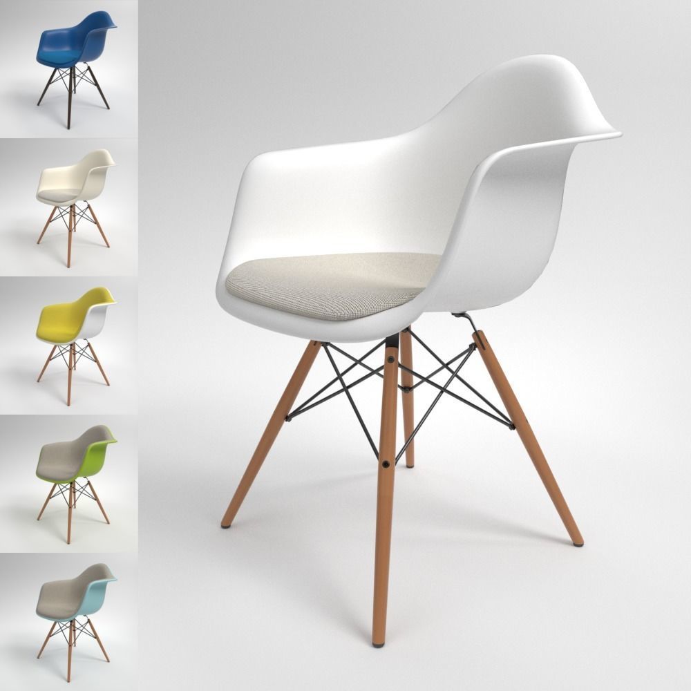 3d Vitra Eames Plastic Armchair Daw Blender Cycles