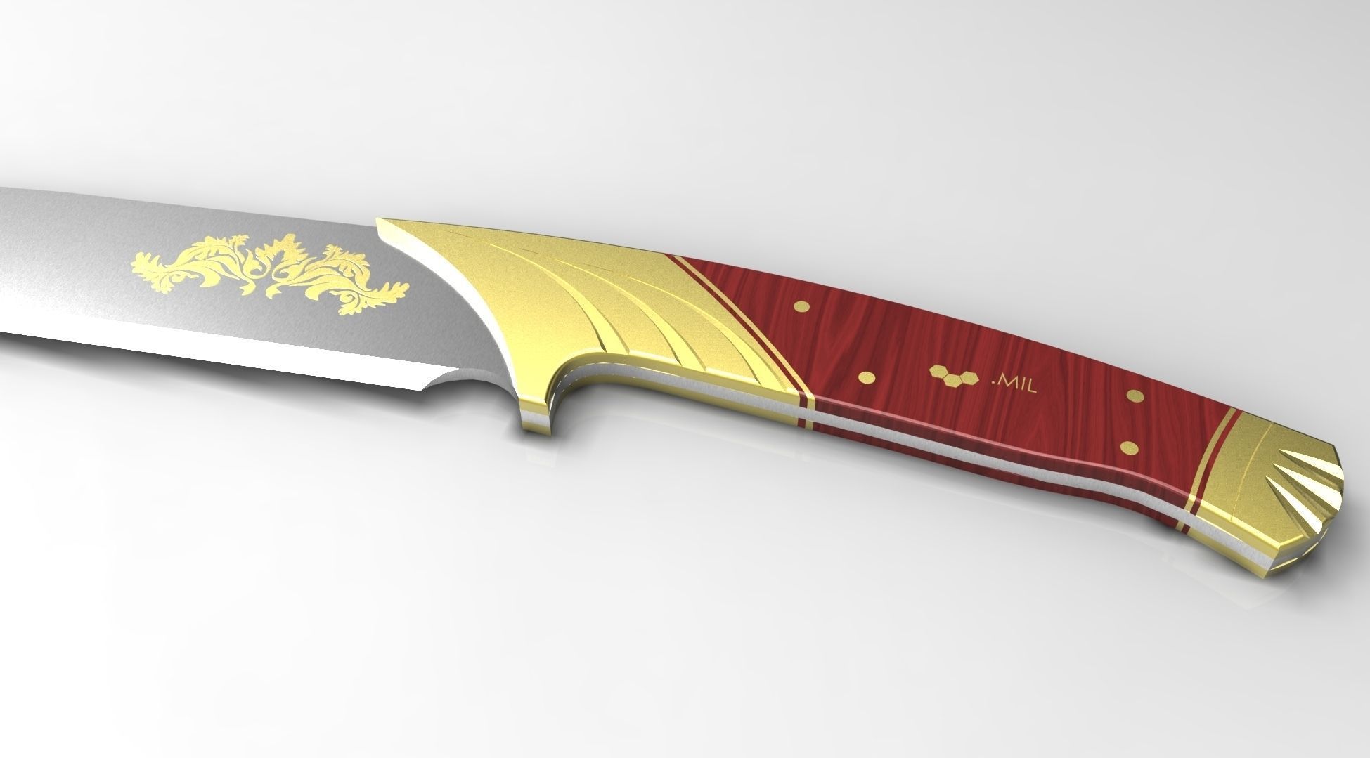 Classical Hunter Knife free 3D Model STL