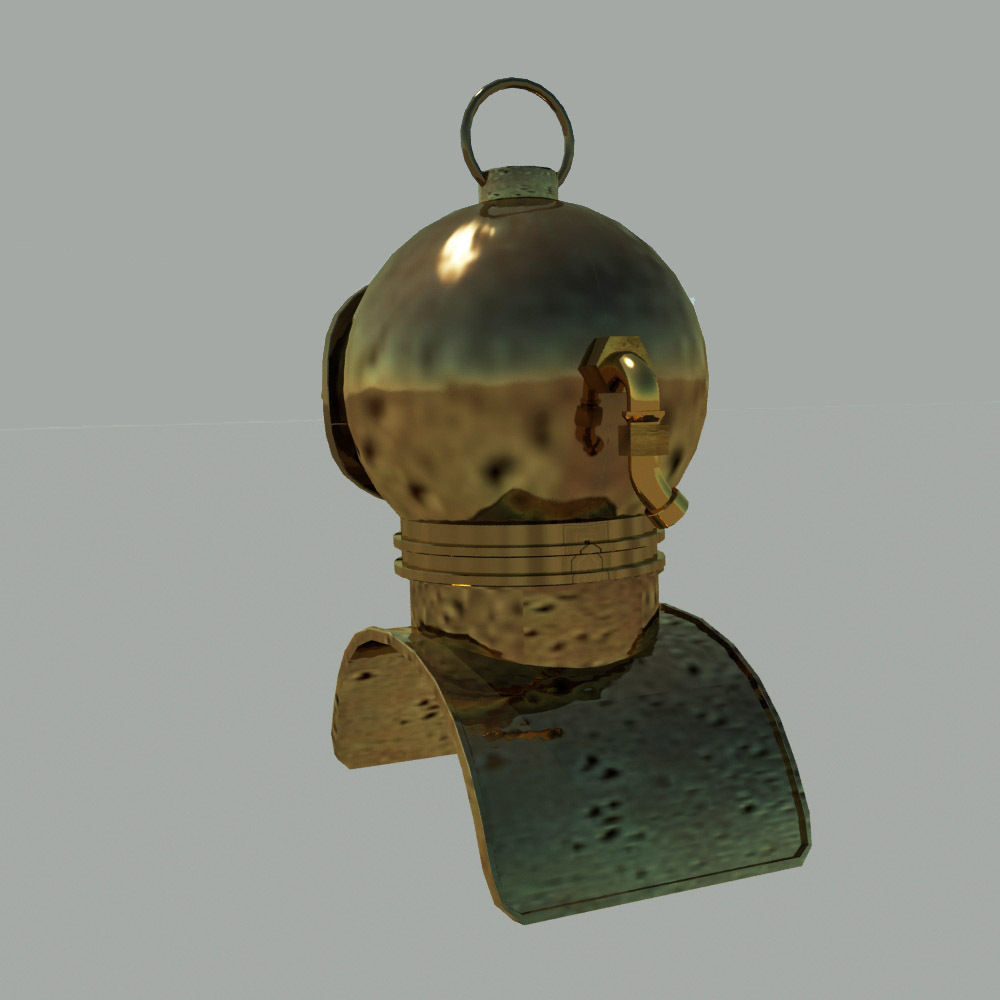 3D model Vintage diving helmet3 VR / AR / lowpoly CGTrader