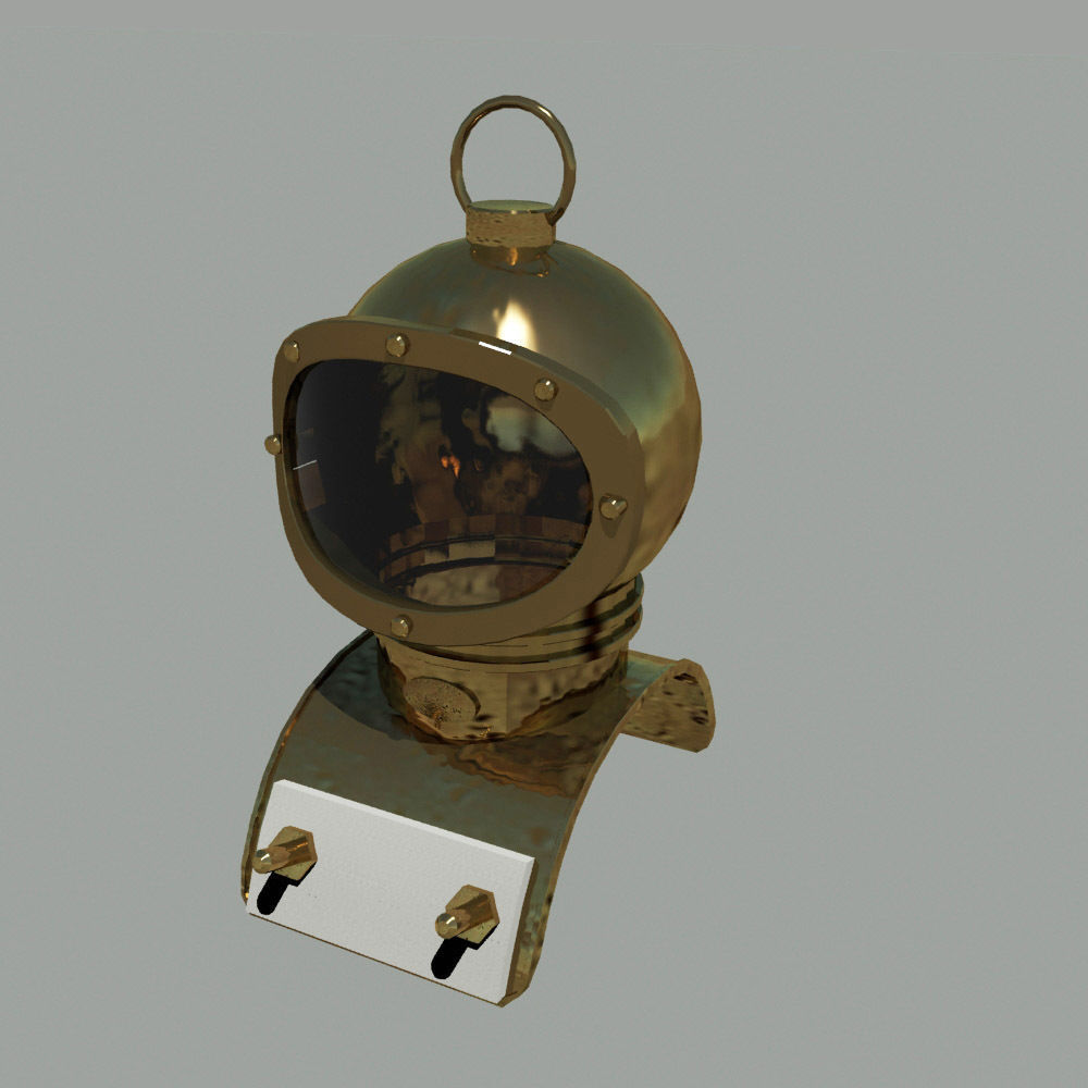 3D model Vintage diving helmet3 VR / AR / lowpoly CGTrader