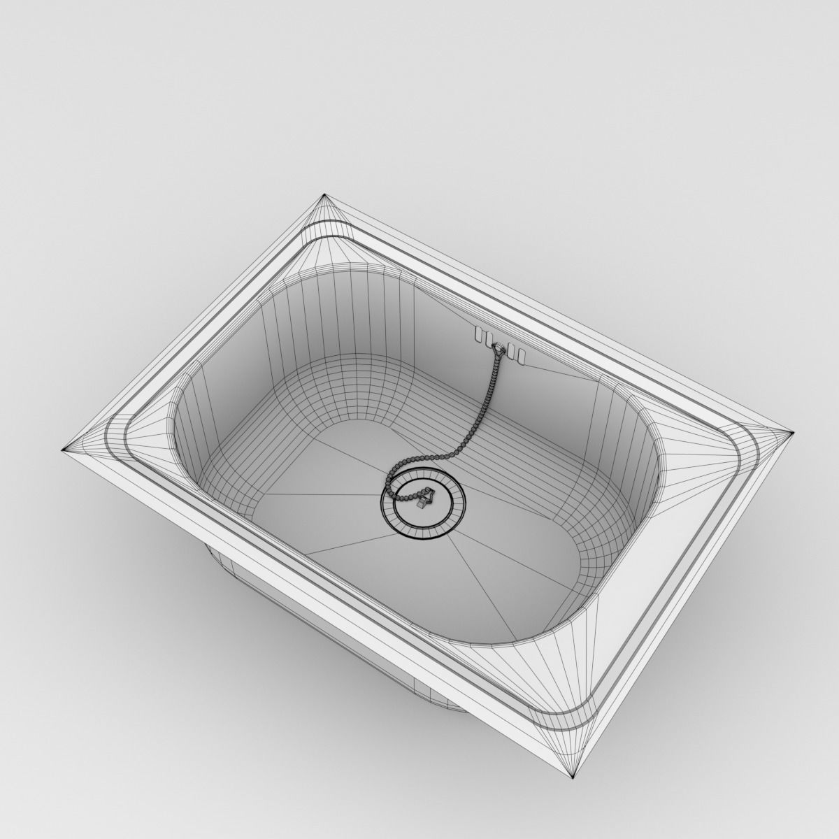 3d Model Franke Inset Stainless Steel Wash Trough Sink 1 Franke Inset Stainless Steel Wash Trough Sink Blender Cycles 3d Model Obj Fbx Blend Mtl 6