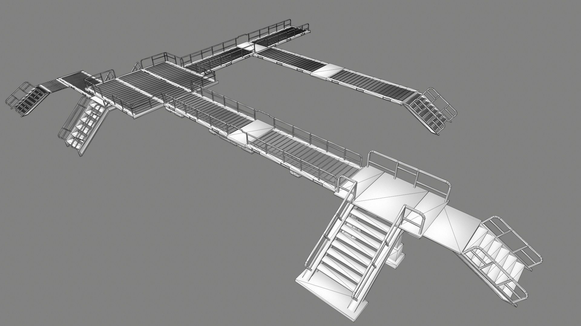 3D model stairs building with VR / AR / low-poly | CGTrader