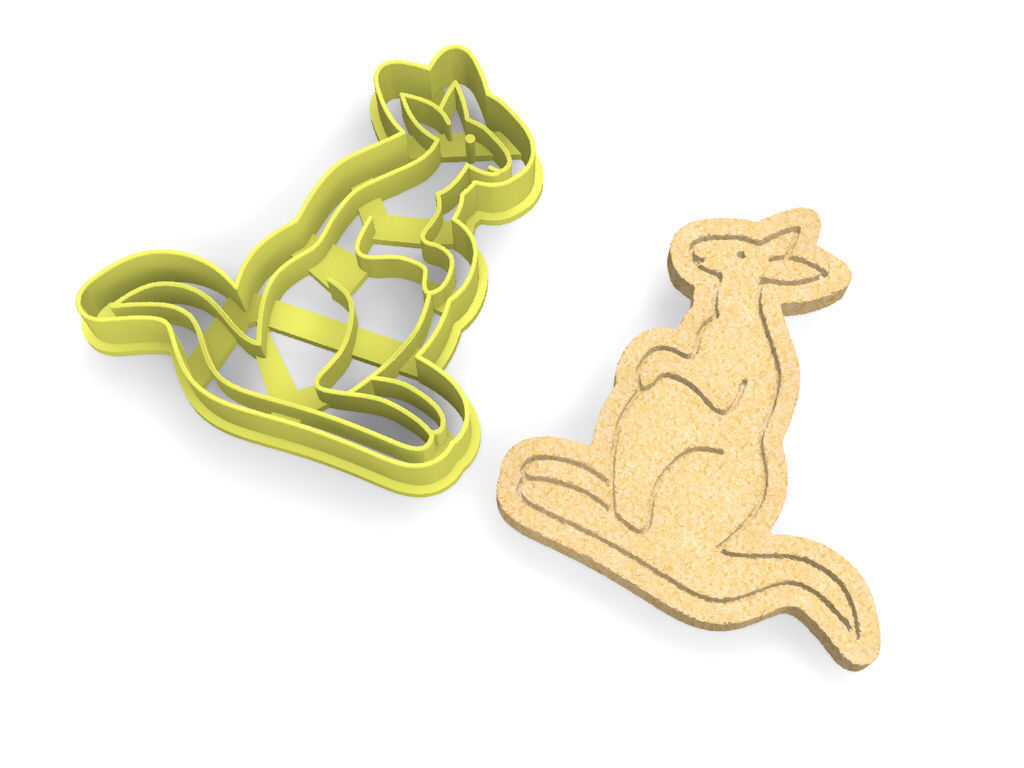 3D printable model Kangaroo Cookie Cutter CGTrader