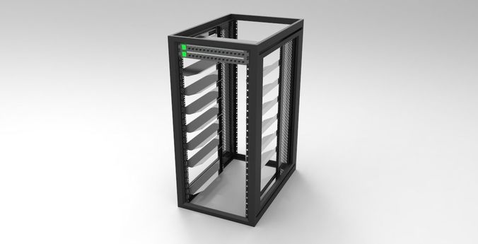26RU Systems Rack 3D model | CGTrader