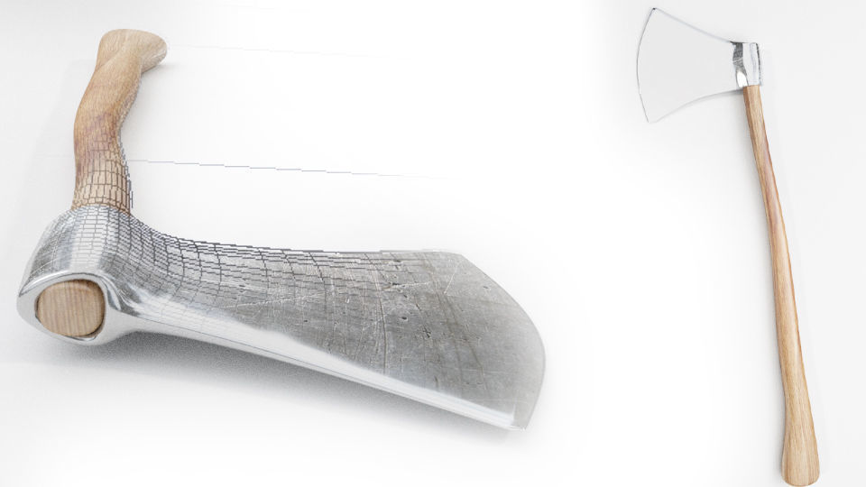 Realistic Axe low-poly 3d model 3D model