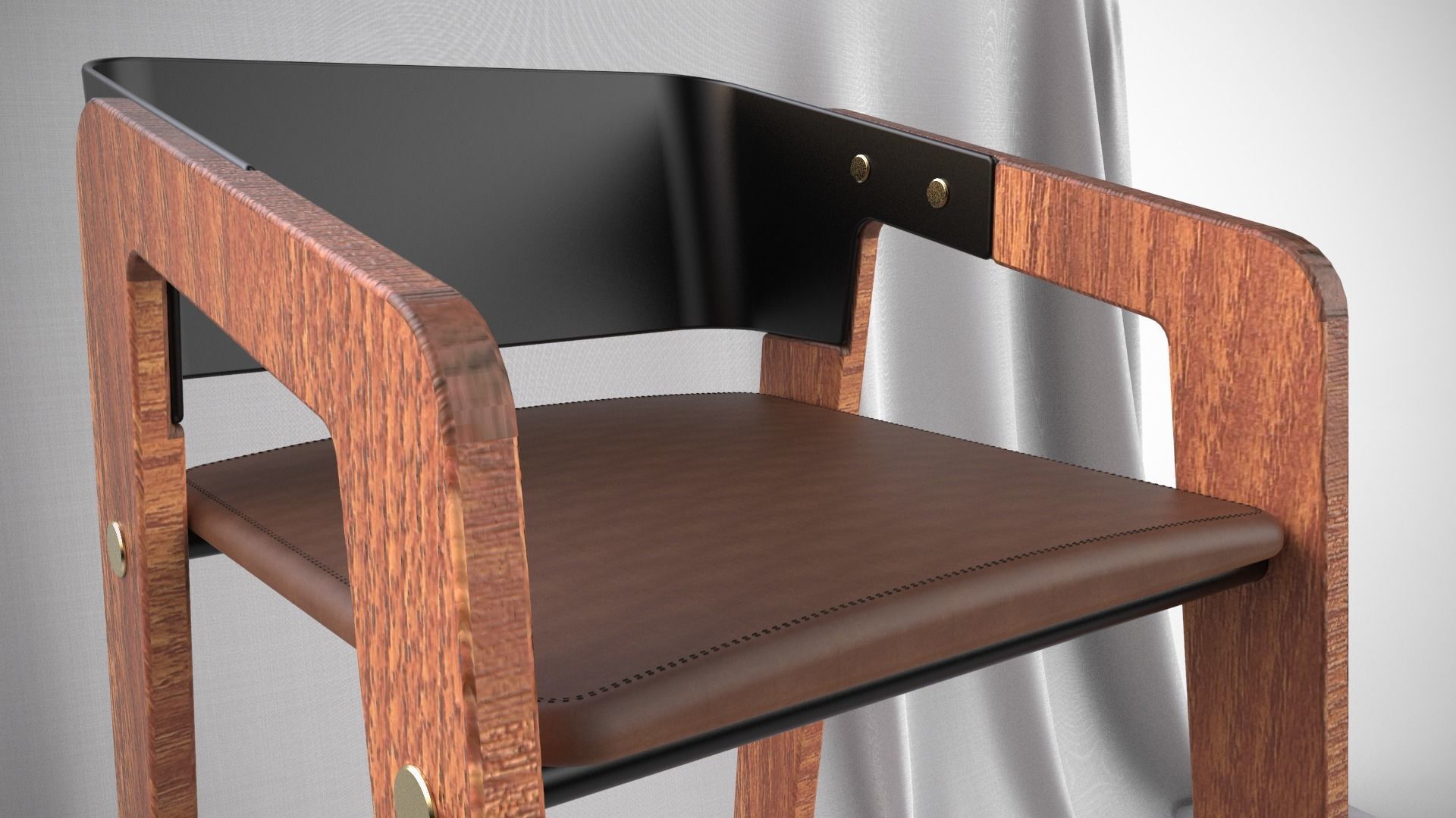 Mid Century Modern Design Bar Stool Scandinavian Design 3D Model Obj Mid Century Modern Design Bar Stool Scandinavian Design 3D Model Obj