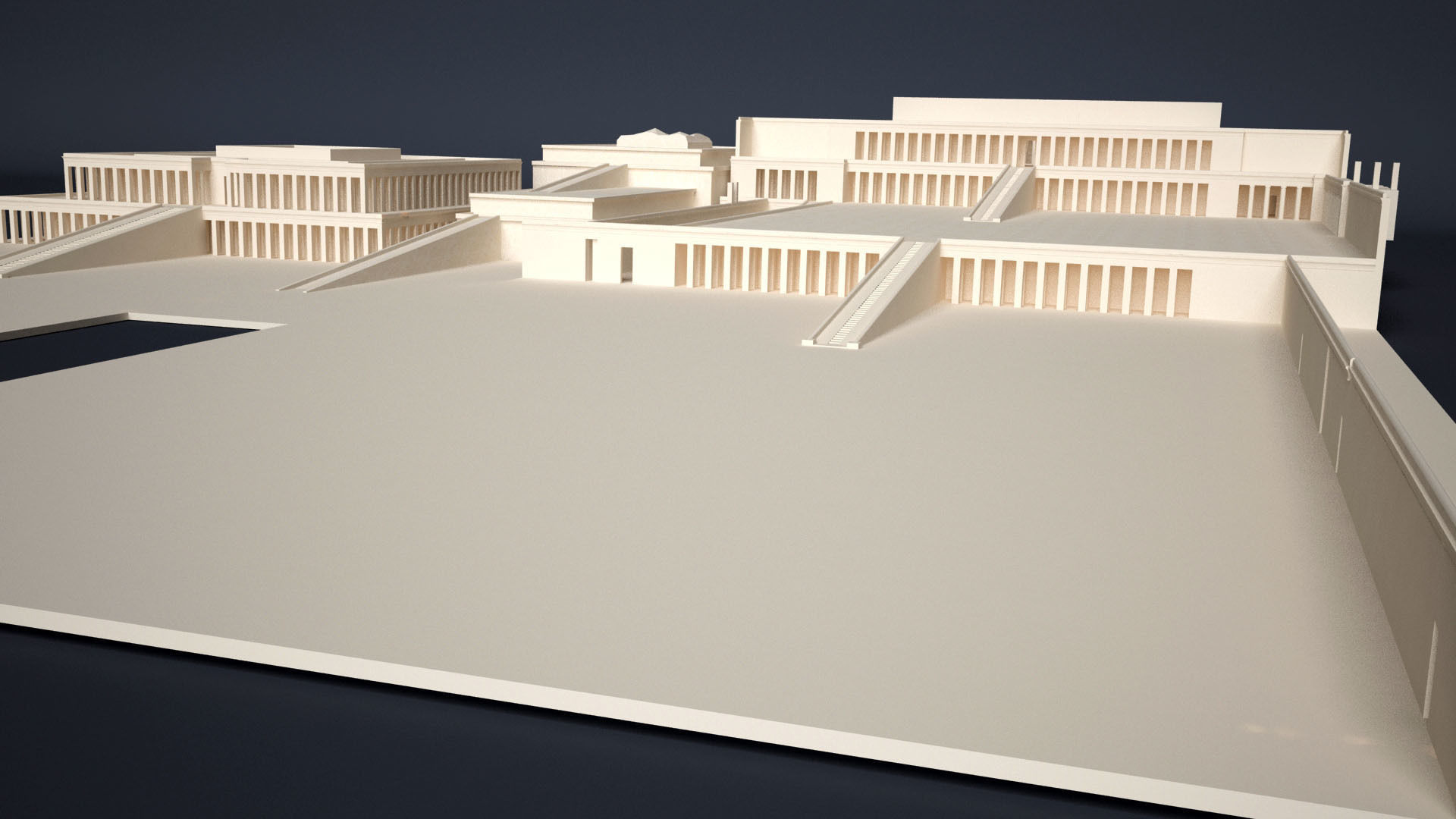 3D model Egyptian Queen Hatshepsut Temple VR / AR / low-poly | CGTrader