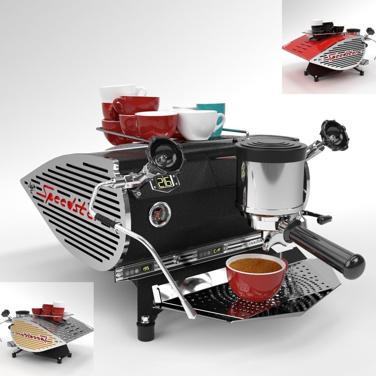 Kees Van Der Westen Coffee Machine Sdster Blender Kees Van Der Westen Coffee Machine Sdster Blender Cycles Model Obj Mtl Fbx Blend 1