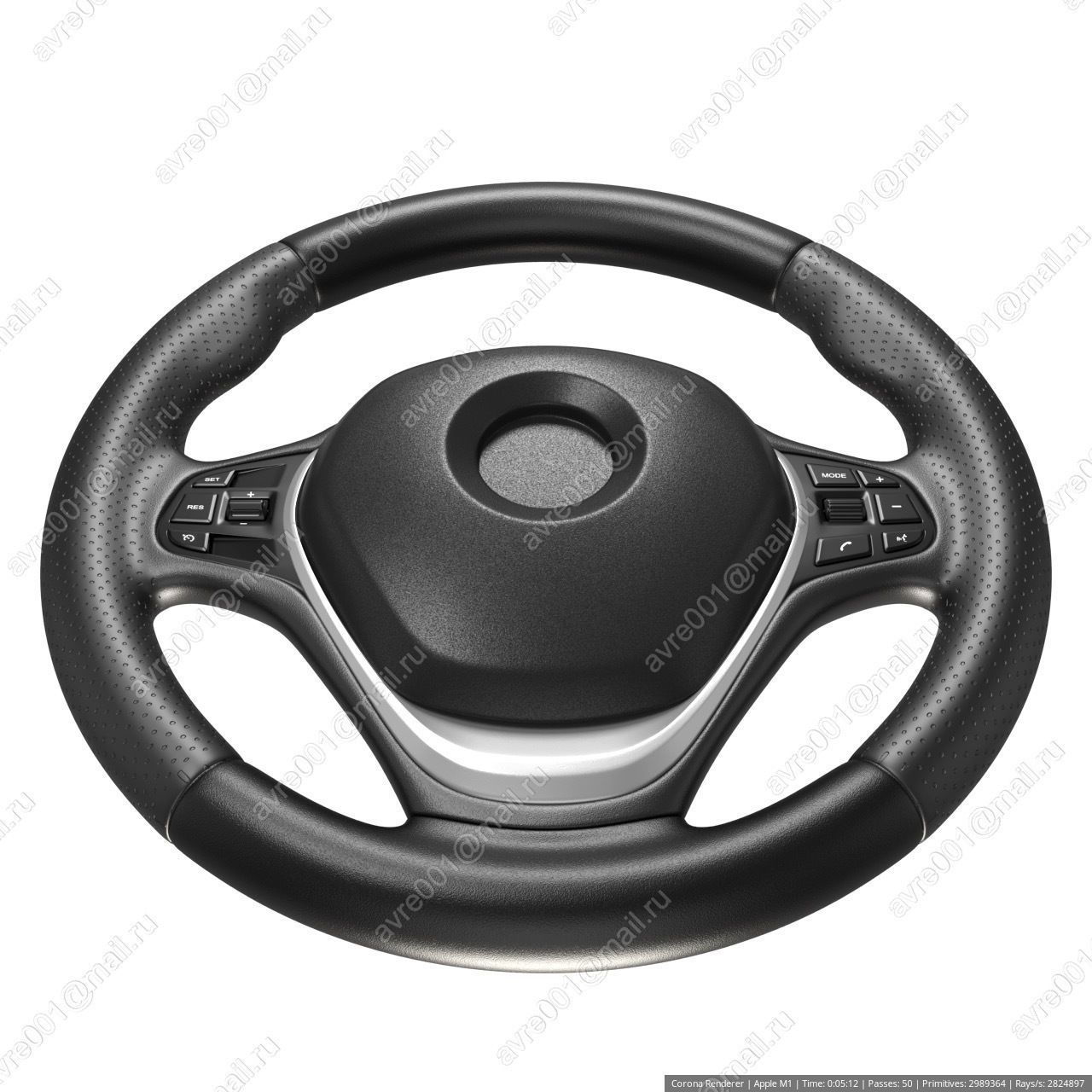 Car steering wheel 1 3D model rigged CGTrader