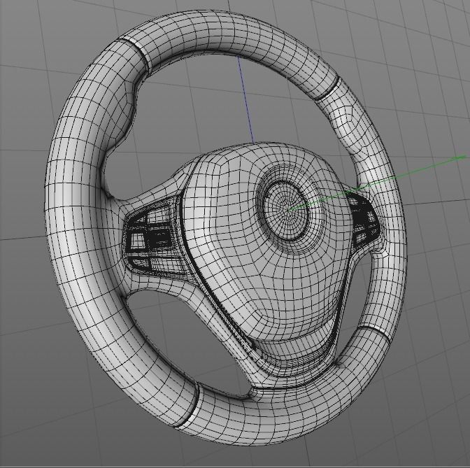 Car steering wheel 1 3D model rigged CGTrader