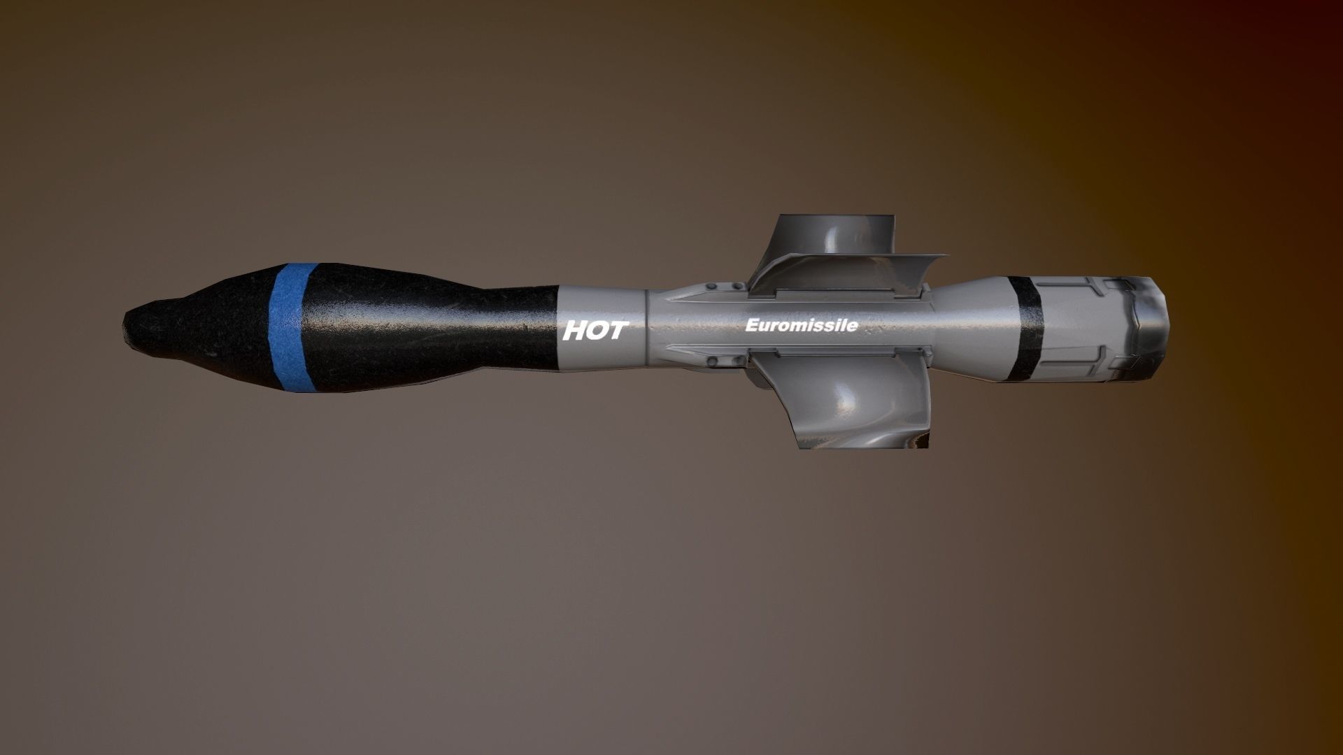 3D model HOT 3 missile VR / AR / lowpoly CGTrader