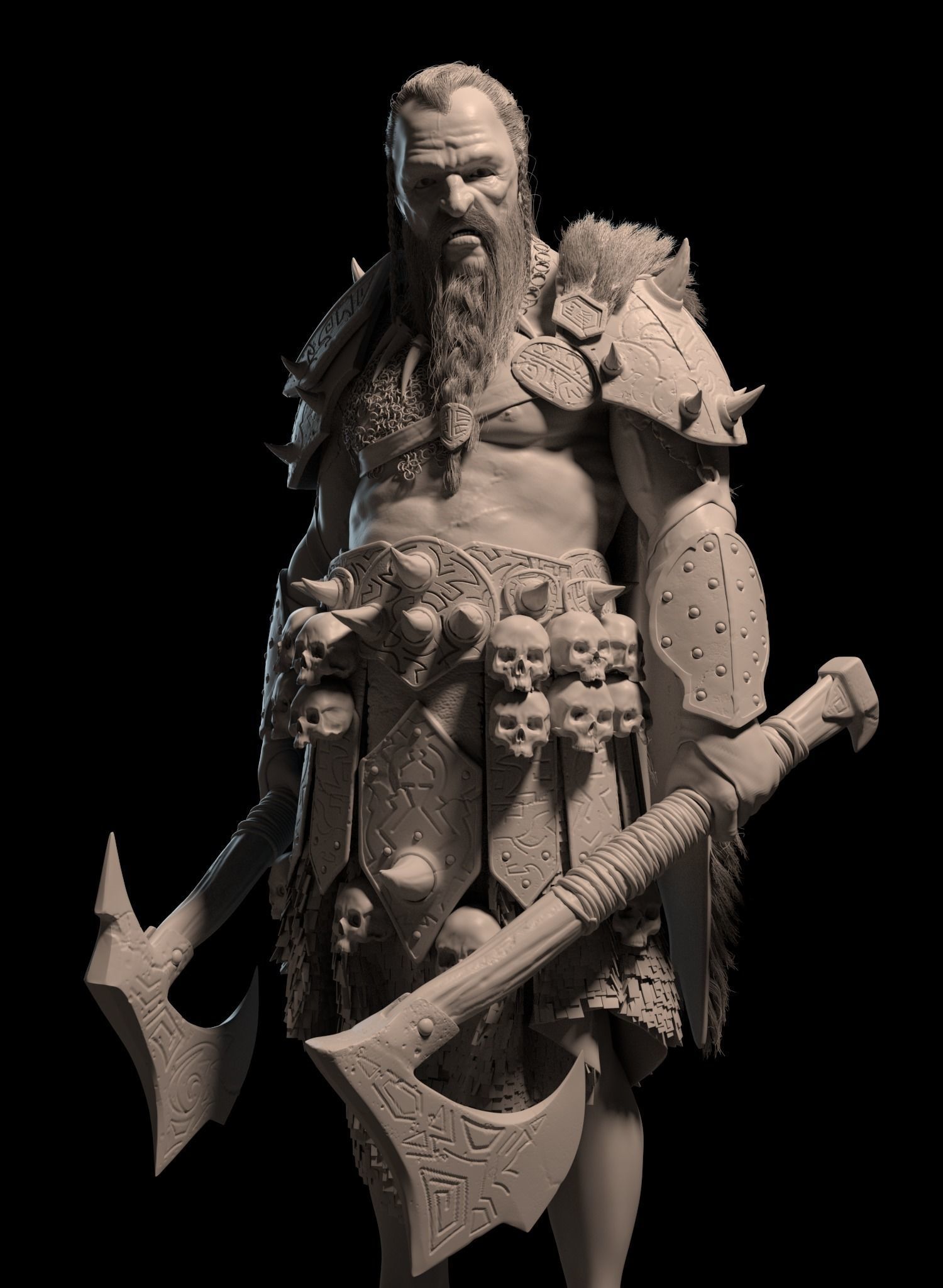Barbarian Warrior character model - Warhammer