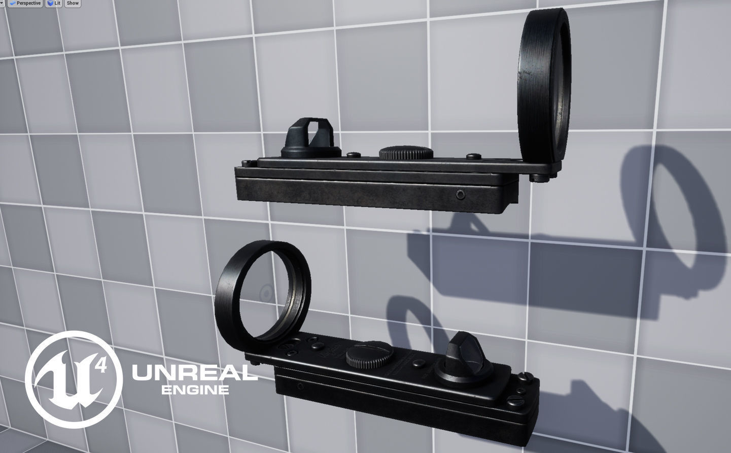 3D model Nydar Model 47 Reflex Sight VR / AR / lowpoly CGTrader