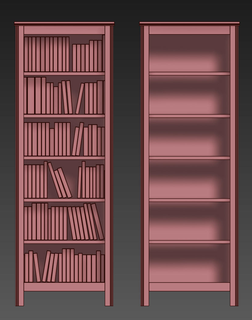 BRUSALI Bookcase 3D model CGTrader