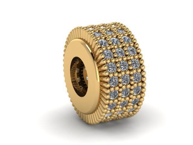3 rows micro style stone charm ball