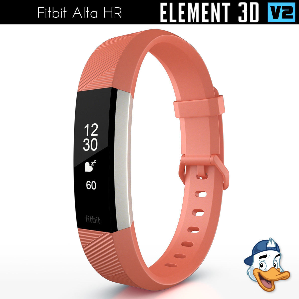 Fitbit Alta HR for Element 3D 3D model