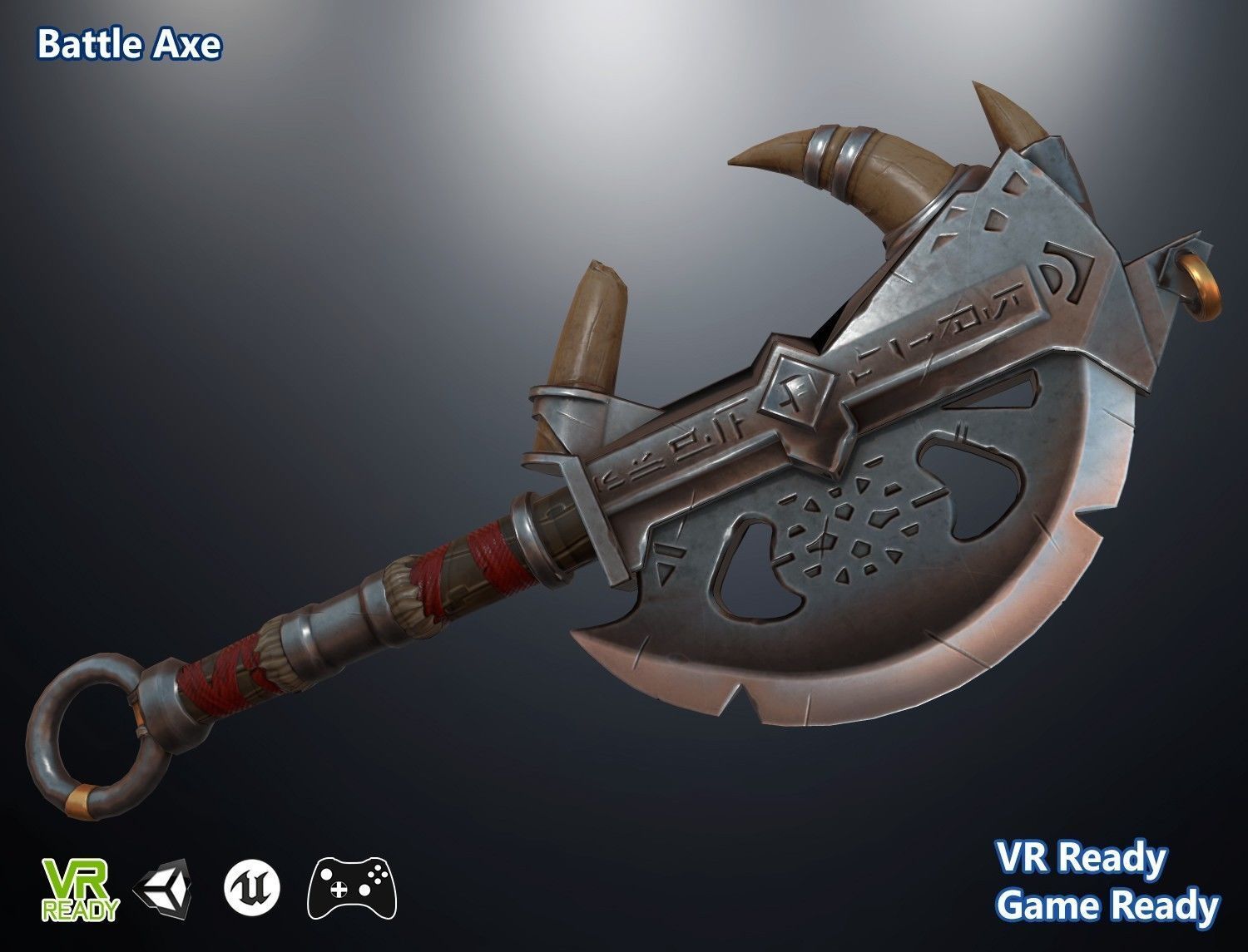 Battle Axe Low-poly  3D model