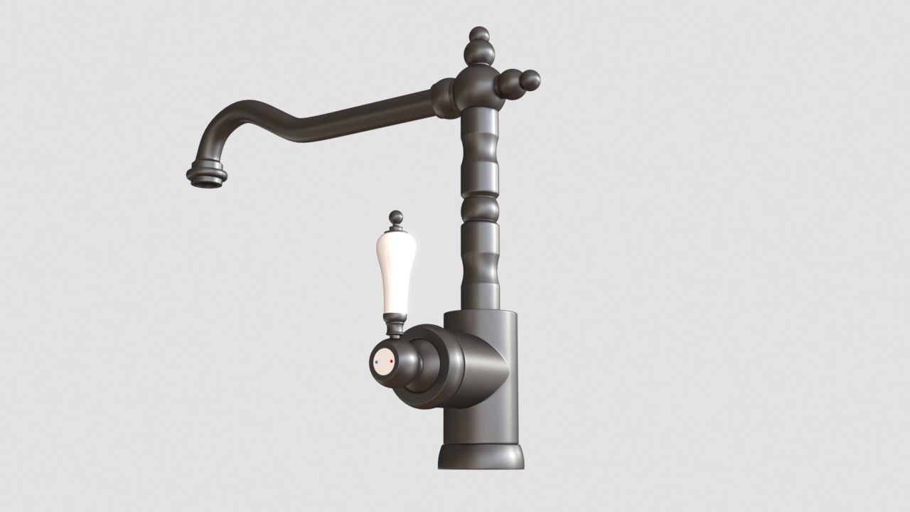 Glittran kitchen mixer tap faucet 3D model CGTrader