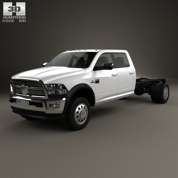 Dodge Ram Crew Cab Chassis L2 Laramie 2012 3D model