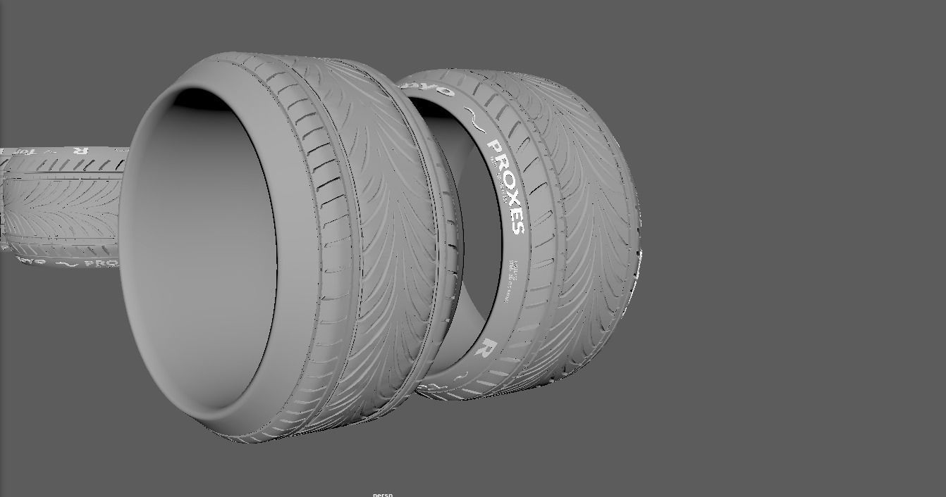 Car Tire- Toyo Proxes Stretched 3D model 3D printable | CGTrader