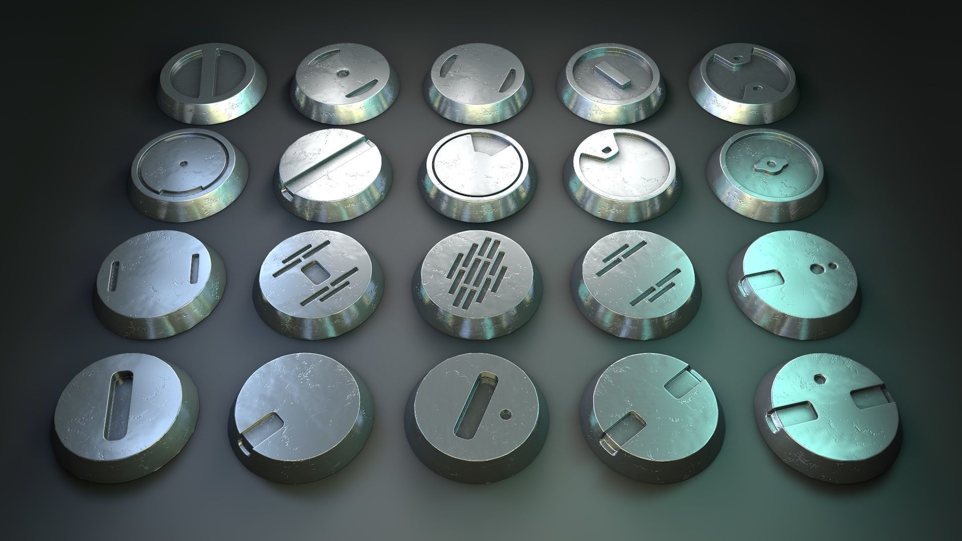 robotic hardsurface parts Free 3D model