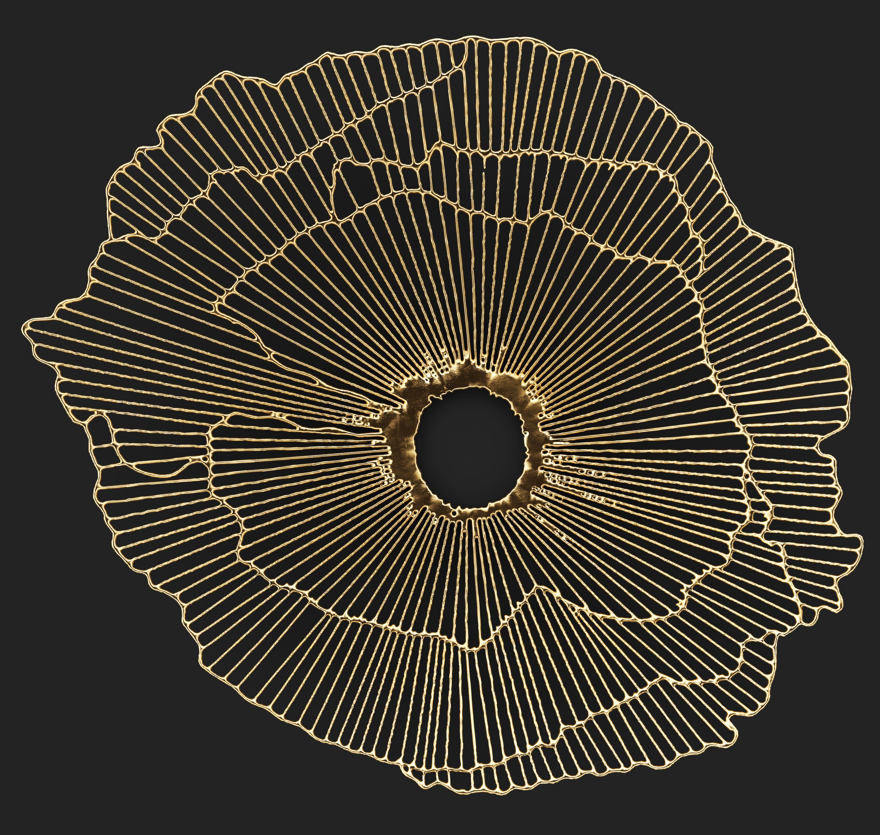 Gold Wall art Sculpture 3D model CGTrader