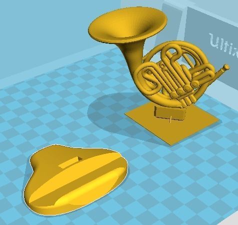 French horn desk pen holder office