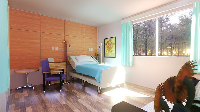 Hospital Room 3D model