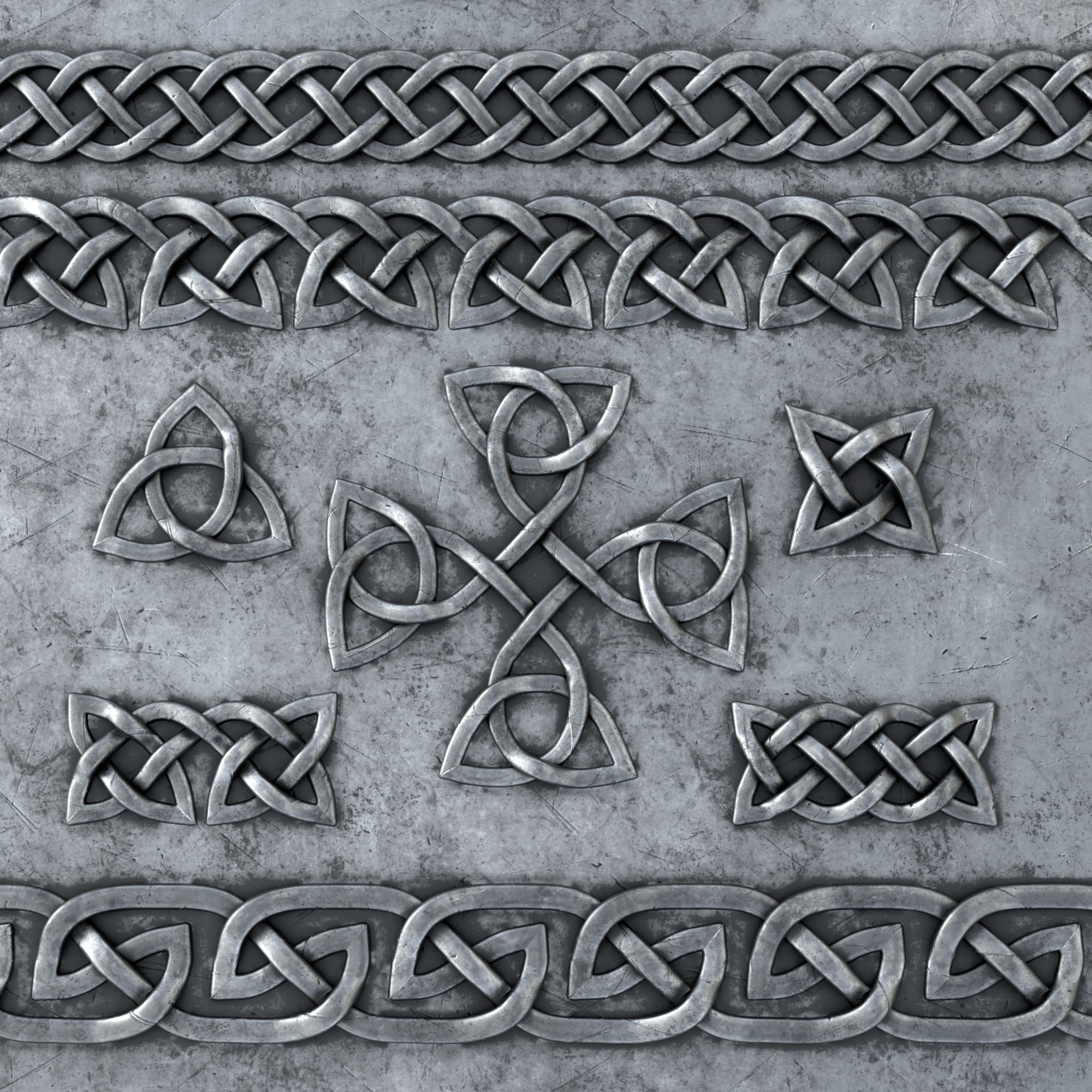 Celtic Ornament Metal and Normal Set