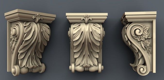 51 decor pilaster capitals 3d pillar head 3d model 3d printable stl