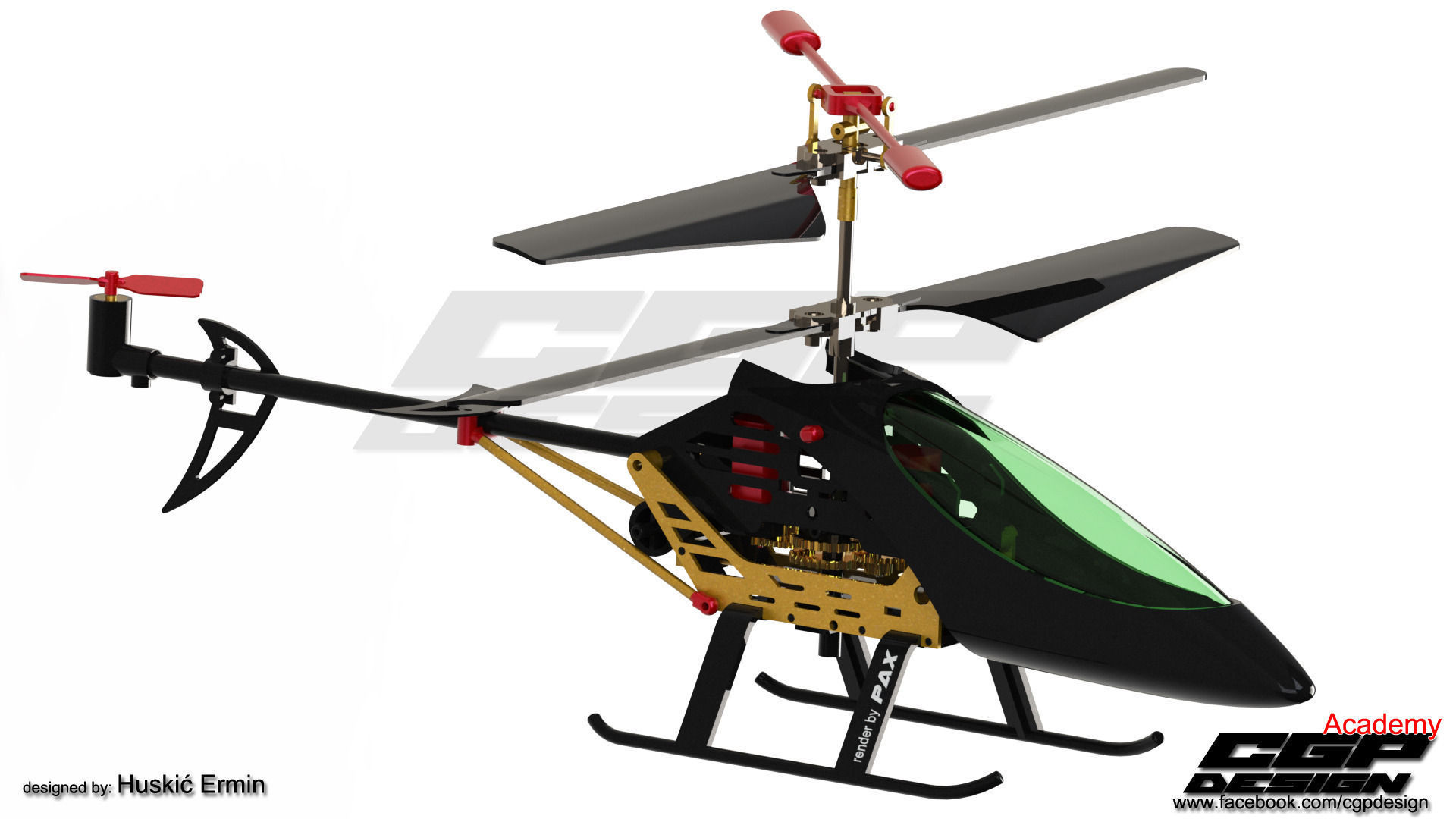 CGPdesign academyHelicopter toy- design by Huskic Ermin Free 3D model