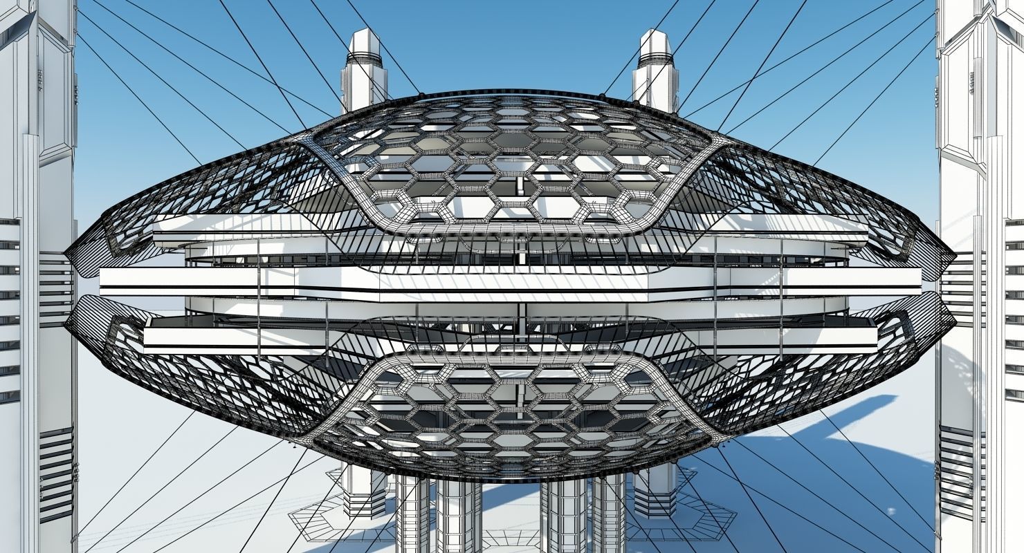 Futuristic Architectural Structure 16 3D model | CGTrader