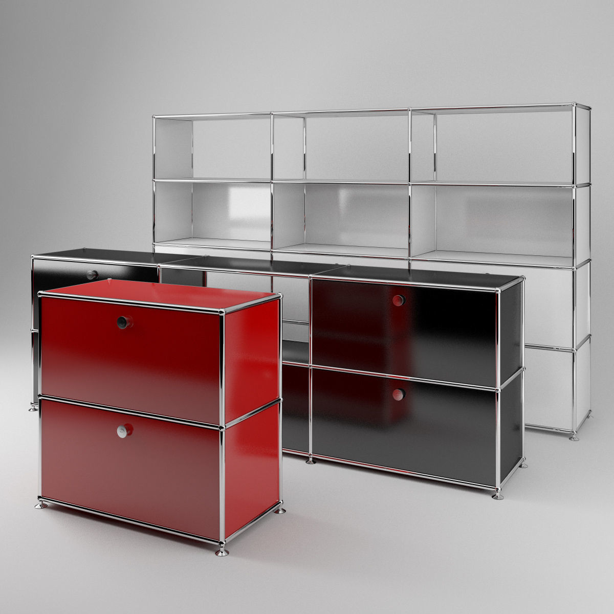 USM modular metal cabinets