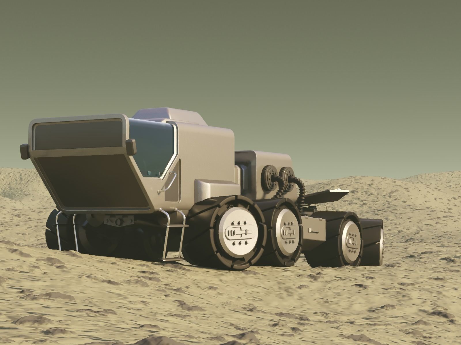 Mars Rover 3D model rigged | CGTrader