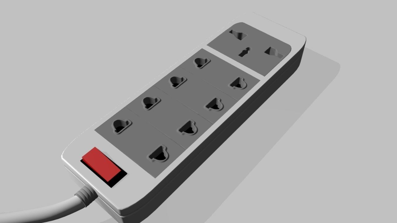 power electrical strip connector 3D model