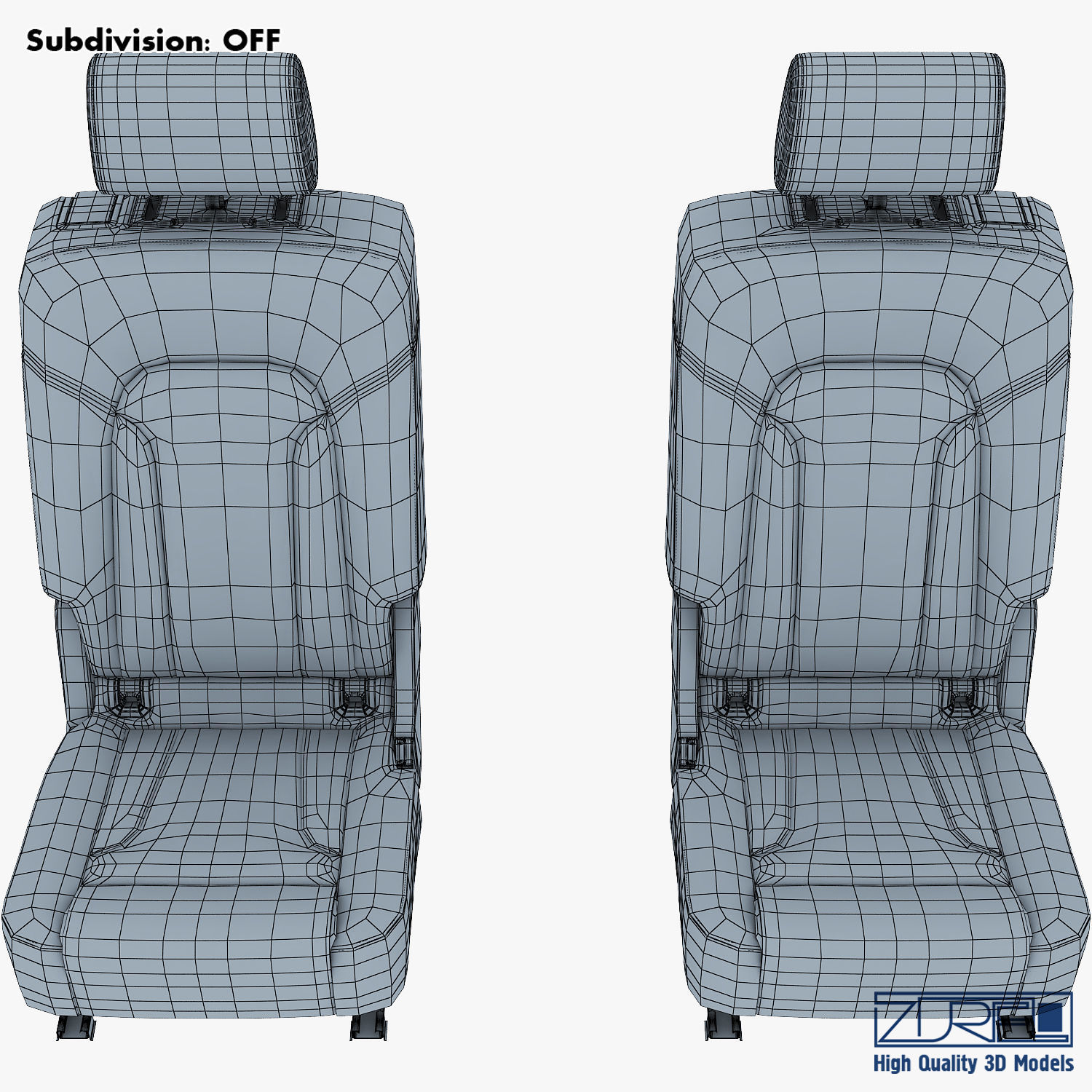 Car Seat Rear 3D model | CGTrader