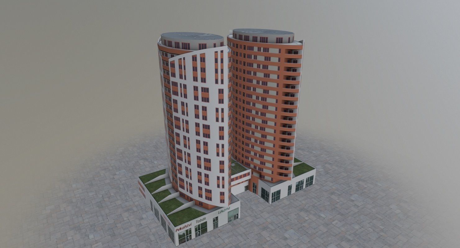 3D model Prague High Rise Pack VR / AR / low-poly | CGTrader