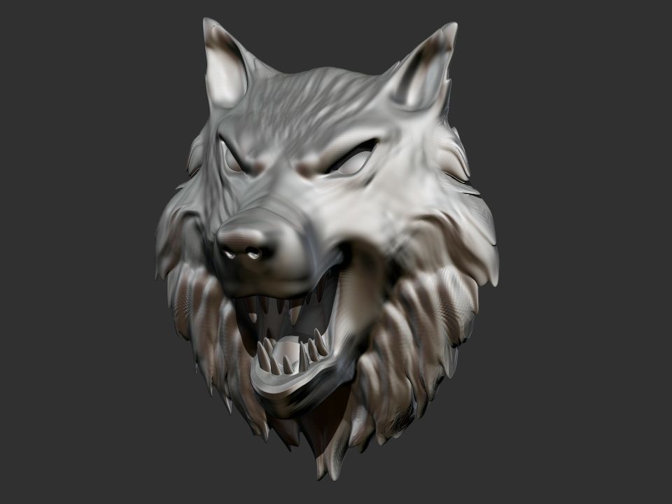 Wolf Head 2 3D Model 3D printable STL | CGTrader.com