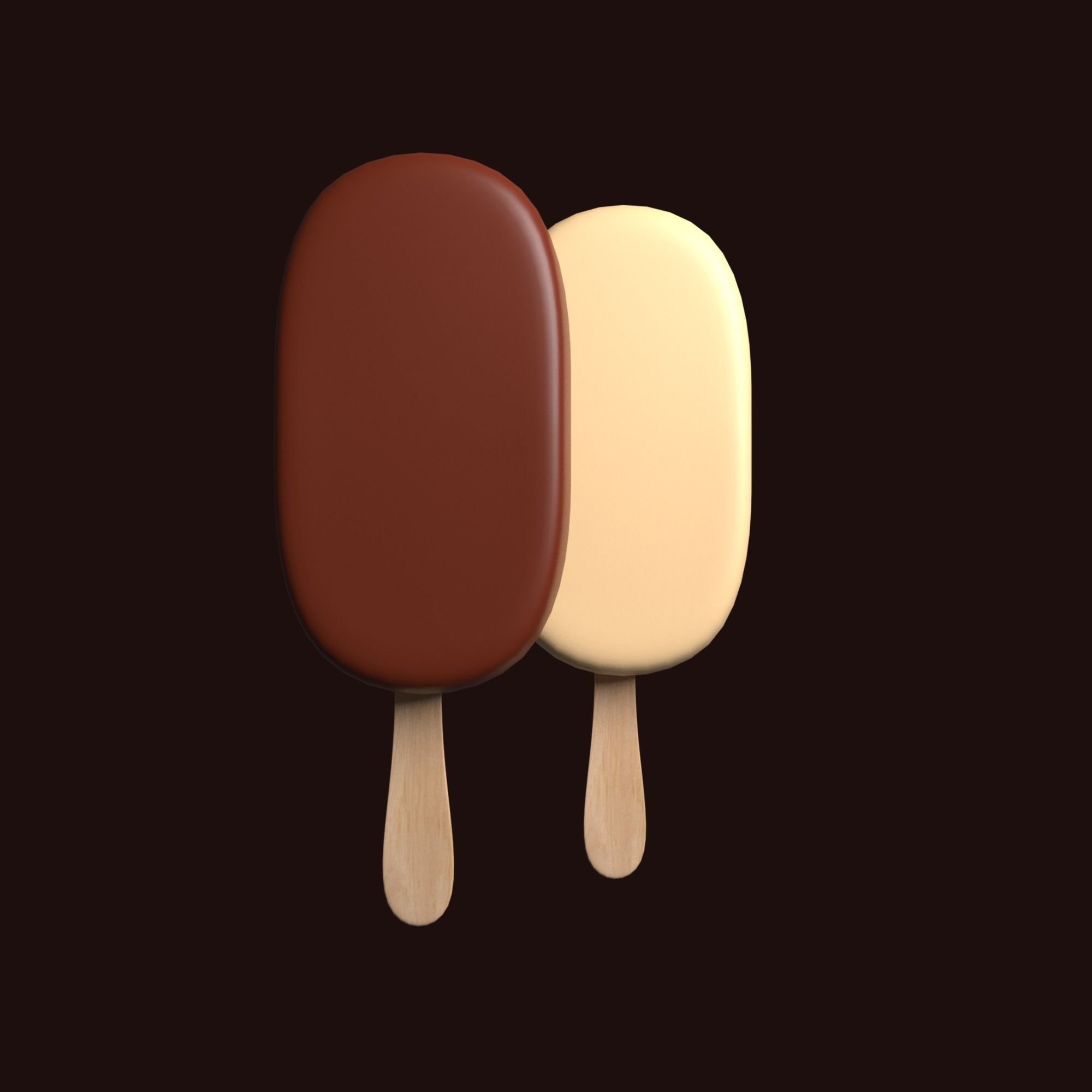 Ice Cream Chocolate and White