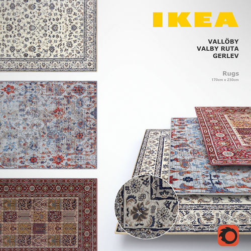 3d Model Rugs Set Vr Ar Low Poly Cgtrader