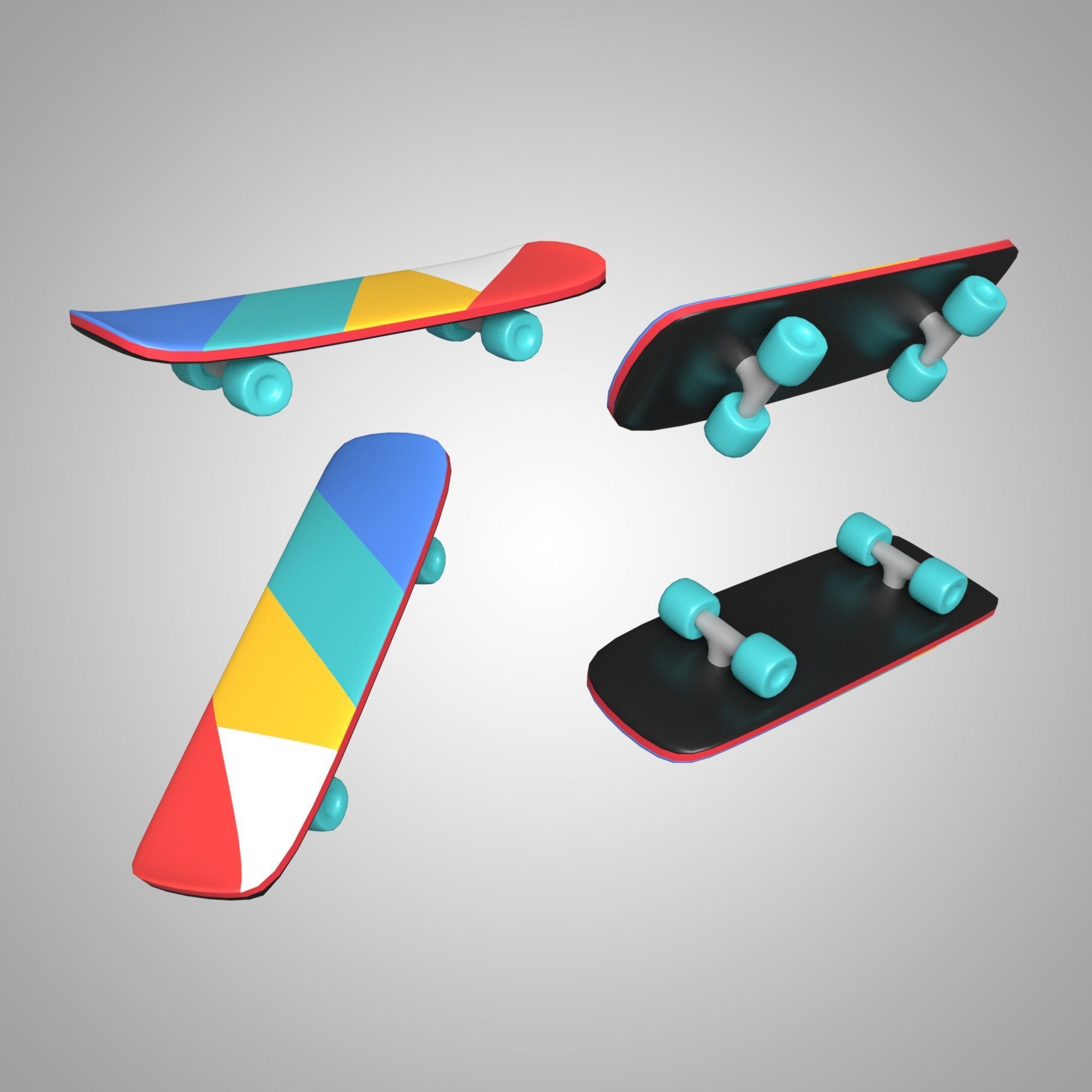3D Skateboard Cartoon CGTrader