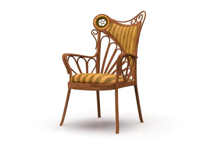 Art Nouveau Style Chair 3d Model Cgtrader